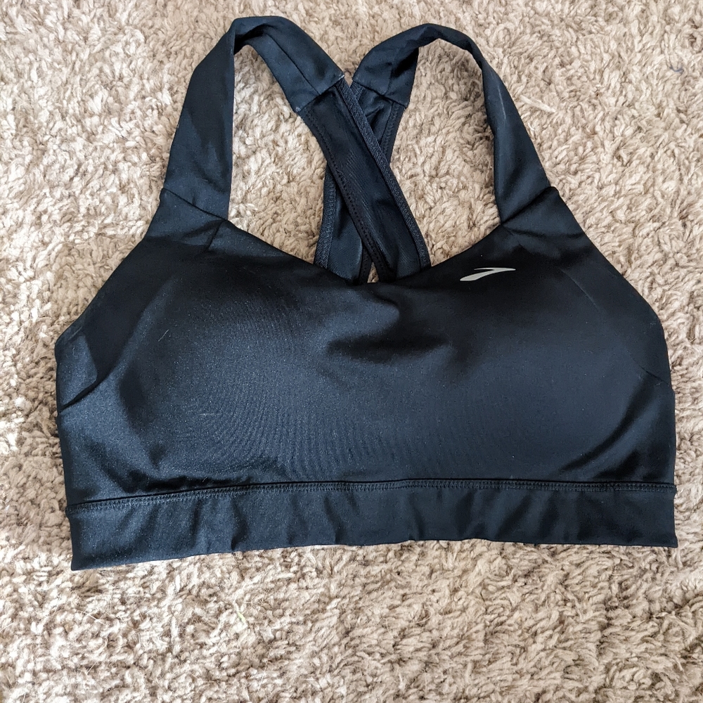 Black Brooks Running Sports Bra Size M
